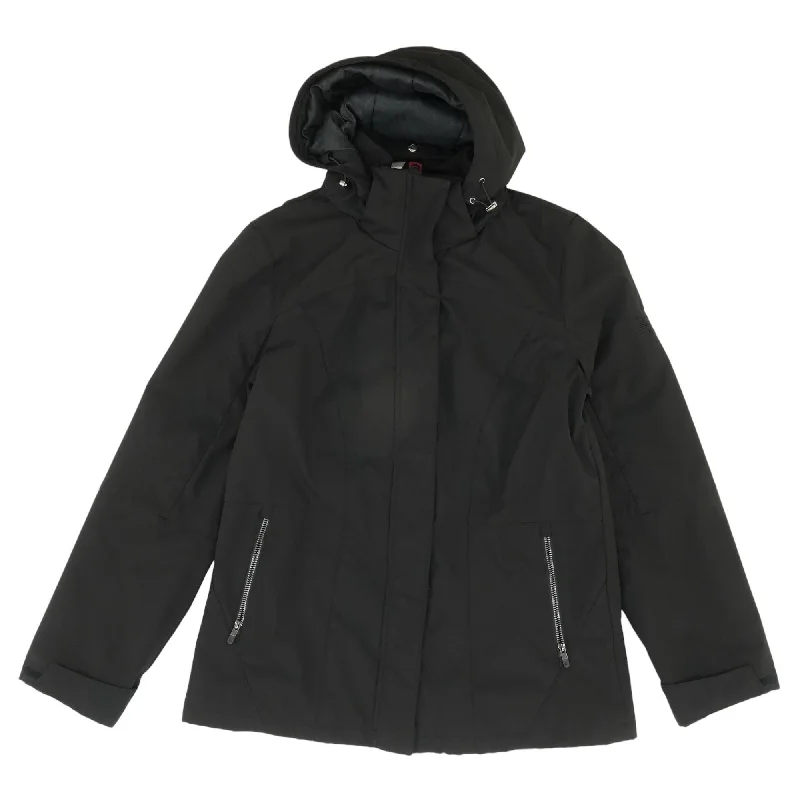 Black Solid Rain Jacket